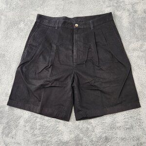3/$20 Athens Authentics Shorts Mens Size 32 Black Pleated Cotton Classic